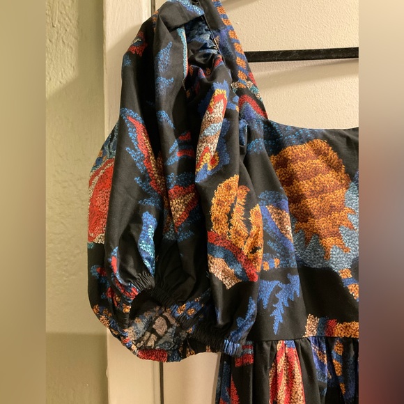 NWT FARM Rio Sunset Tapestry Black Maxi Dress small - Picture 8 of 12